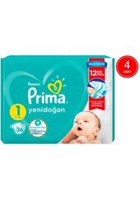 Prima Geliştirilmiş Yenidoğan 1 Numara Göbek Oyuntulu Cırtı Bebek Bezi 4x36 Adet