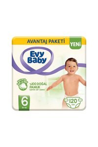 Evy Baby Avantaj Paketi 6 Numara Cırtlı Bebek Bezi 120 Adet
