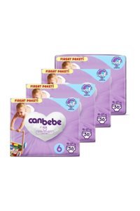 Canbebe 6 Numara Bantlı Bebek Bezi 4x36 Adet