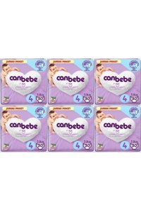 Canbebe 4 Numara Bantlı Bebek Bezi 6x30 Adet