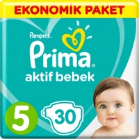Prima Aktif Bebek 5 Numara Cırtlı Bebek Bezi 30 Adet