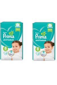 Prima Aktif Bebek 8 Numara Cırtlı Bebek Bezi 2x17 Adet