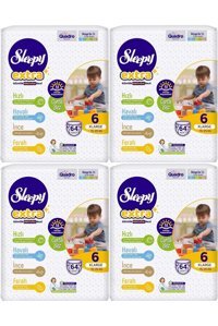 Sleepy Extra 6 + Numara Organik Cırtlı Bebek Bezi 4x64 Adet
