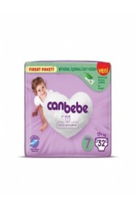 Canbebe 7 Numara Bantlı Bebek Bezi 32 Adet