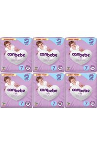Canbebe Jumbo 7 Numara Bantlı Bebek Bezi 6x16 Adet