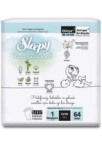 Sleepy Bio Natural 1 Numara Organik Göbek Oyuntulu Cırtlı Bebek Bezi 64 Adet