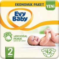 Evy Baby Ekonomik Paket Mini 2 Numara Cırtlı Bebek Bezi 42 Adet