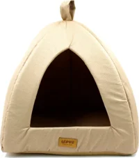 Lepus Keops Piramit Kedi ve Köpek Yatağı Bej 35x35x40 Cm