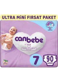 Canbebe XXL Ultra Mini Fırsat 7 Numara Bantlı Bebek Bezi 90 Adet