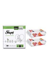 Sleepy Natural 5 Numara Organik Cırtlı Bebek Bezi 90 Adet