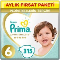 Prima Premium Care 6 Numara Cırtlı Bebek Bezi 315 Adet