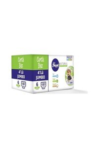 Sleepy Natural XLarge 6 + Numara Organik Cırtlı Bebek Bezi 80 Adet