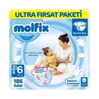 Molfix Extra Large 6 Numara Cırtlı Bebek Bezi 3x62 Adet