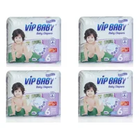 Bebiko Vıp Baby 6 Numara Cırtlı Bebek Bezi 104 Adet