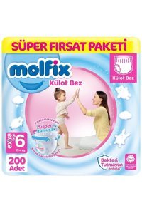 Molfix Süper Yumuşak 6 Numara Külot Bebek Bezi 4x50 Adet