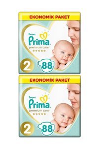 Prima Premium Care 2 Numara Cırtlı Bebek Bezi 2x88 Adet