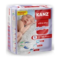 Kanz Ultra-Dry Yenidoğan 1 Numara Cırtlı Bebek Bezi 40 Adet