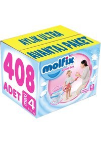 Molfix Süper Yumuşak 4 Numara Külot Bebek Bezi 408 Adet