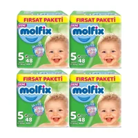 Molfix 3D Junior 5 Numara Cırtlı Bebek Bezi 192 Adet
