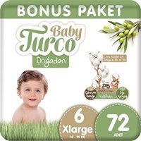 Baby Turco Doğadan 6 Numara Bantlı Bebek Bezi 72 Adet