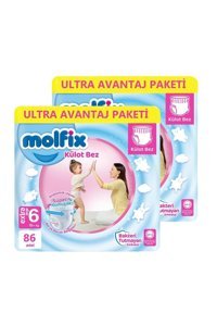 Molfix Süper Yumuşak 6 Numara Külot Bebek Bezi 2x86 Adet
