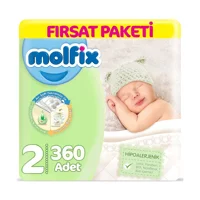 Molfix Yenidoğan 1 Numara Göbek Oyuntulu Cırtlı Bebek Bezi 4x90 Adet