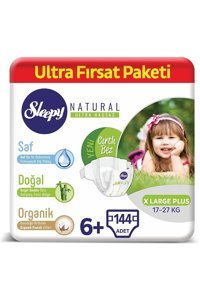 Sleepy Natural 6 + Numara Organik Cırtlı Bebek Bezi 144 Adet
