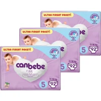 Canbebe Junior 5 Numara Bantlı Bebek Bezi 3x92 Adet