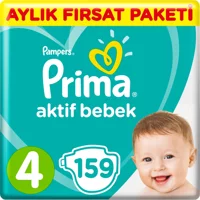 Prima Aktif Bebek Maxi 4 Numara Cırtlı Bebek Bezi