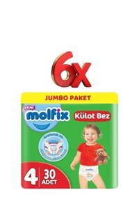Molfix Anatomik Fit 4 Numara Külot Bebek Bezi 6x30 Adet