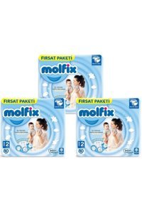 Molfix Hipoalerjenik 2 Numara Göbek Oyuntulu Cırtlı Bebek Bezi 3x80 Adet