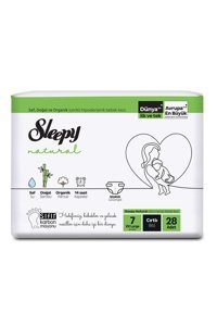 Sleepy Jumbo XXL 7 + Numara Organik Cırtlı Bebek Bezi 28 Adet