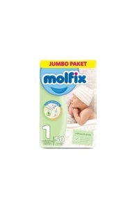 Molfix Yenidoğan 1 Numara Göbek Oyuntulu Cırtlı Bebek Bezi 50 Adet