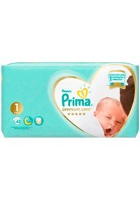 Prima Premium Care Yenidoğan 1 Numara Göbek Oyuntulu Cırtlı Bebek Bezi 43 Adet