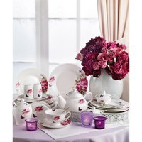 Pierre Cardin Rosella Desenli 6 Kişilik Bone China Kahvaltı Takımı Beyaz