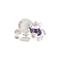 Schafer Lilly 27607 Desenli 31 Parça 6 Kişilik Porselen Kahvaltı Takımı Beyaz