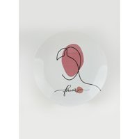 Keramika Çiçek Yuvarlak Desenli 11 Parça 2 Kişilik Stoneware Kahvaltı Takımı Beyaz