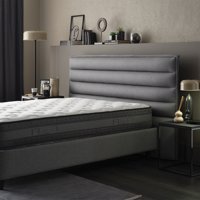 Yataş Canto 150 x 200 cm Yataklı Başlıklı Çift Kişilik Sandıklı Baza Seti Gri