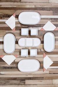 Evimsepette Minimal Oval 9 Parça Seramik Kahvaltı Takımı Beyaz