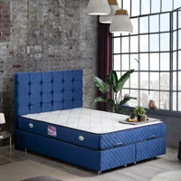 Setay Duke 180 x 200 cm Ayrılabilen Başlıklı Çift Kişilik Sandıklı Baza Seti Lacivert