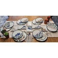 Porland Flower Garden Desenli 18 Parça 6 Kişilik Porselen Kahvaltı Takımı Çok Renkli