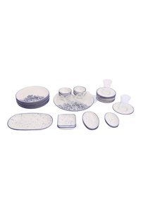 Sabor Home Laviss Desenli 32 Parça 6 Kişilik Porselen Kahvaltı Takımı Mavi