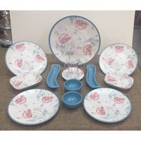 Keramika 4507 Desenli 19 Parça 4 Kişilik Seramik Kahvaltı Takımı Çok Renkli