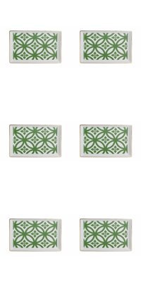 Porland Morocco 04Ap018773 Desenli 6 Parça 6 Kişilik Porselen Kahvaltı Takımı Yeşil