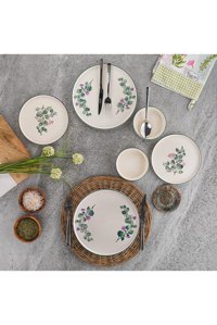 Schafer Pretty Desenli 12 Parça 4 Kişilik Seramik Kahvaltı Takımı Bej