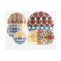 Bernardo Casablanca Prs-72 Yuvarlak Desenli 26 Parça 6 Kişilik Stoneware Kahvaltı Takımı Çok Renkli
