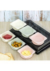 Cooker Ckr Ckr3094 Kare 6 Parça Seramik Kahvaltı Takımı Çok Renkli