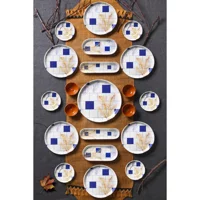 Nandy Home Eylül Desenli 21 Parça 6 Kişilik Seramik Kahvaltı Takımı Beyaz