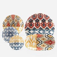 Bernardo Casablanca Yuvarlak Desenli 26 Parça 6 Kişilik Stoneware Kahvaltı Takımı Çok Renkli
