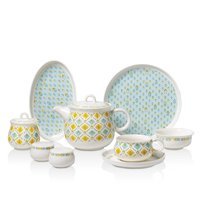 Korkmaz Aşiyan Collection A8724 Desenli 30 Parça 6 Kişilik Porselen Kahvaltı Takımı Çok Renkli